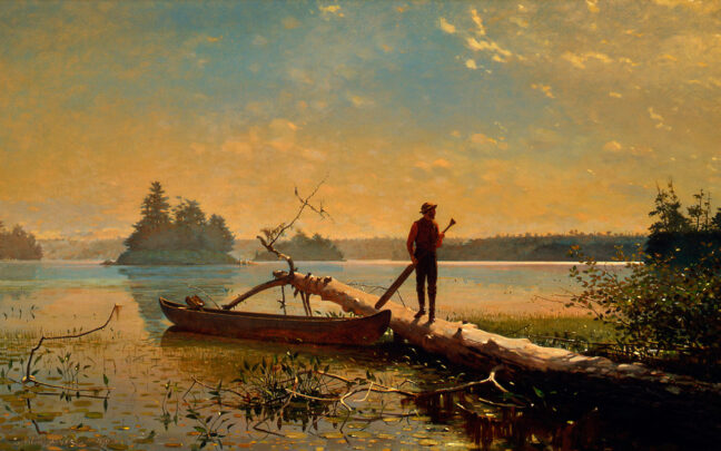 Winslow Homer. An Adirondack Lake